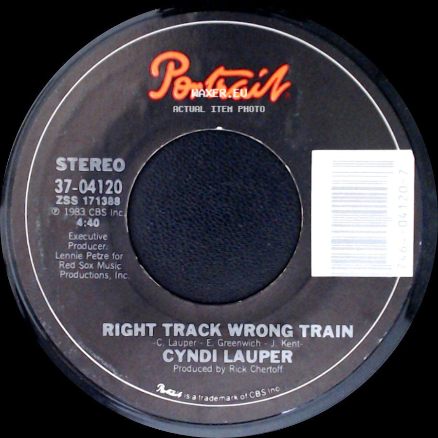 Cyndi Lauper - Girls Just Want To Have Fun / Right Track Wrong Train side B