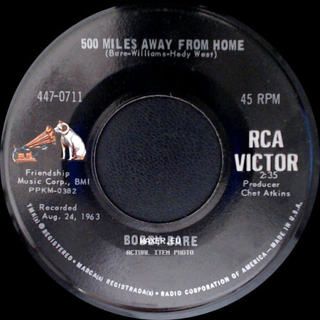 Bobby Bare - Detroit City / 500 Miles Away From Home side B