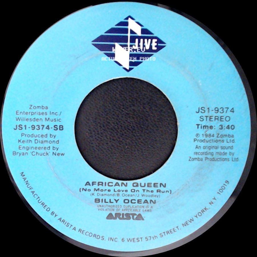 Billy Ocean - African Queen (No More Love On The Run) / Mystery Lady side A