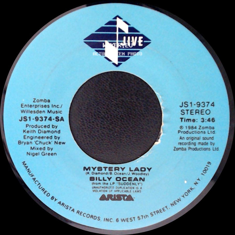 Billy Ocean - African Queen (No More Love On The Run) / Mystery Lady side B
