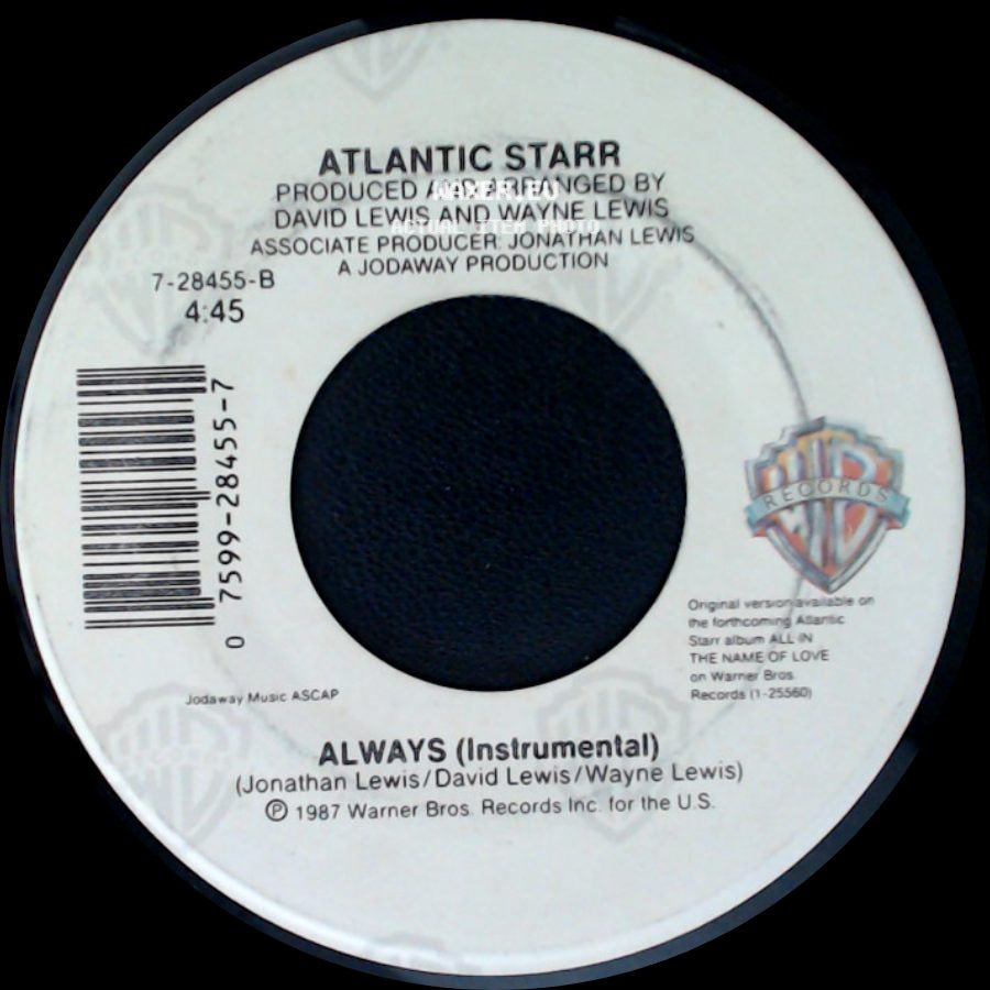 Atlantic Starr - Always (Instrumental) / Always side A