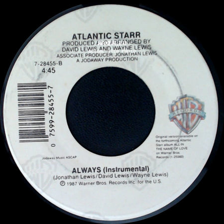 Atlantic Starr - Always (Instrumental) / Always side A
