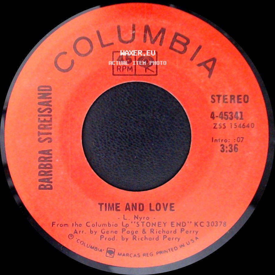 Barbra Streisand - No Easy Way Down / Time And Love side B