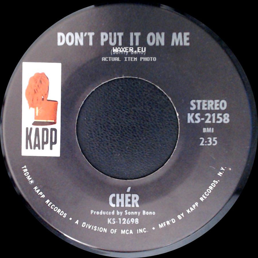 Chér - The Way Of Love / Don't Put It On Me side B