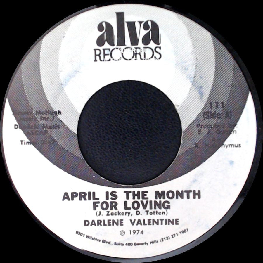 Darlene Valentine - April Is The Month For Loving / Grass Grows Round My Feet side A