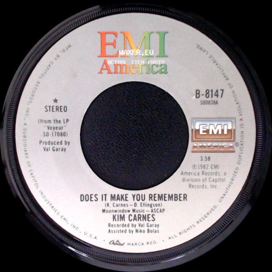 Kim Carnes - Take It On The Chin / Does It Make You Remember side B