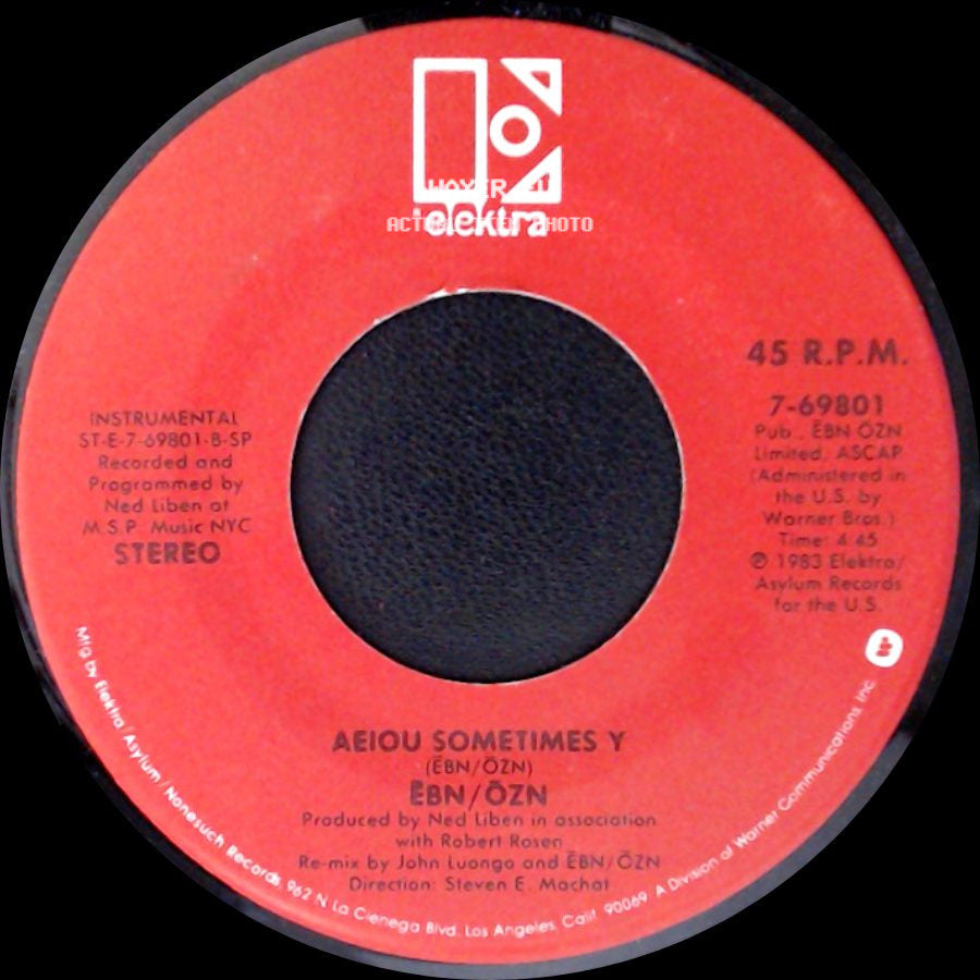 Ebn/Özn - Aeiou Sometimes Y / Aeiou Sometimes Y side A
