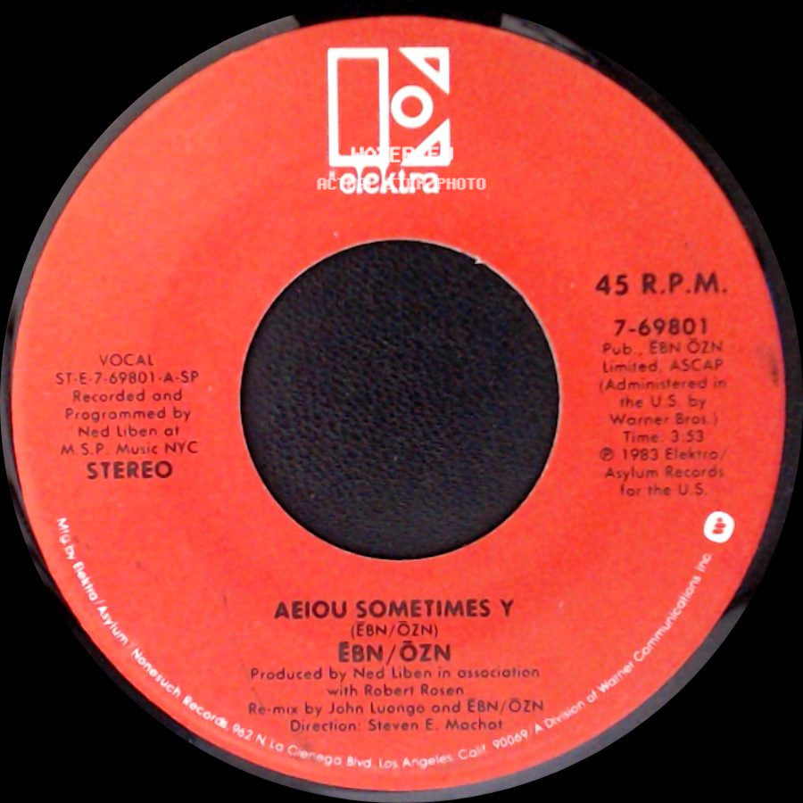 Ebn/Özn - Aeiou Sometimes Y / Aeiou Sometimes Y side B