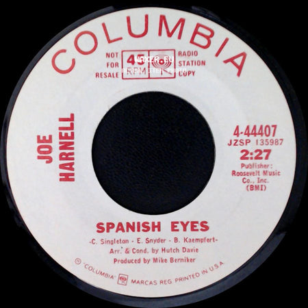 Joe Harnell - Theme To Candice (Theme De Candice) / Spanish Eyes side B