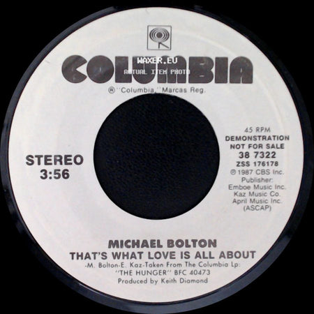 Michael Bolton - That's What Love Is All About / That's What Love Is All About side A