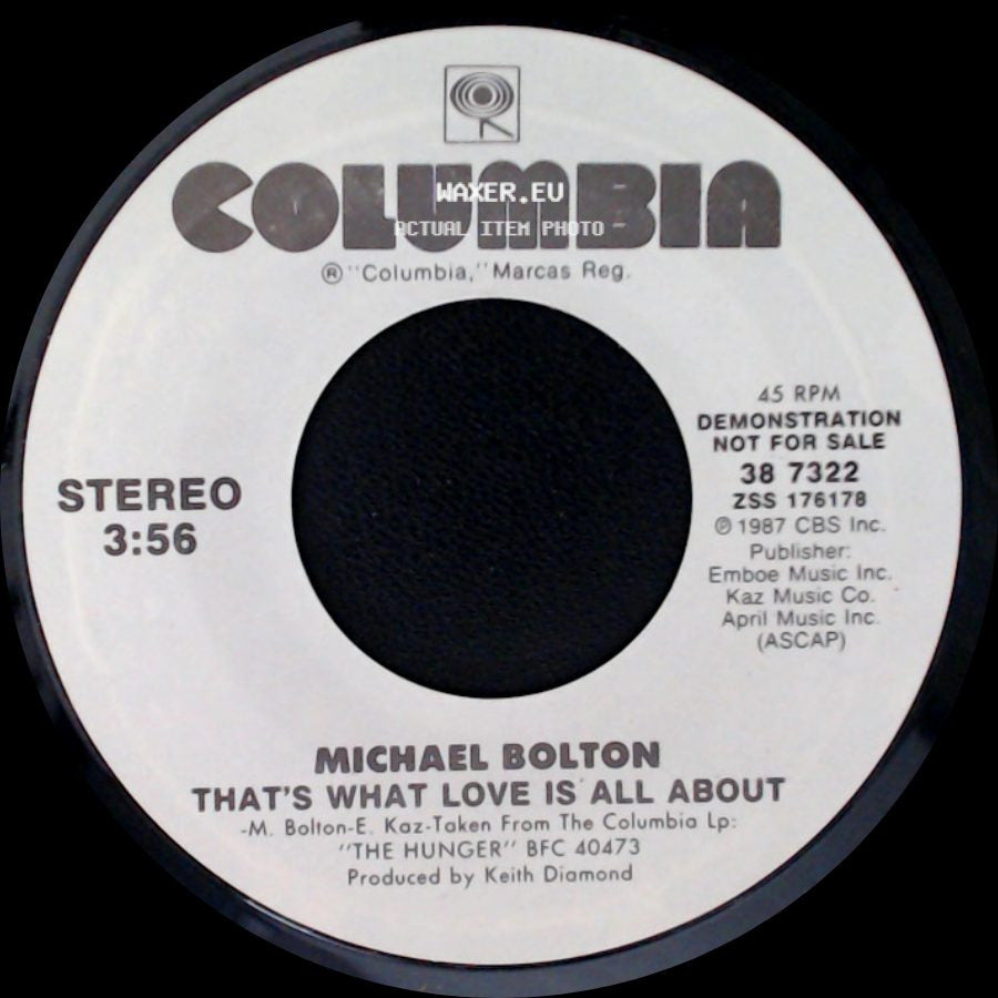 Michael Bolton - That's What Love Is All About / That's What Love Is All About side B