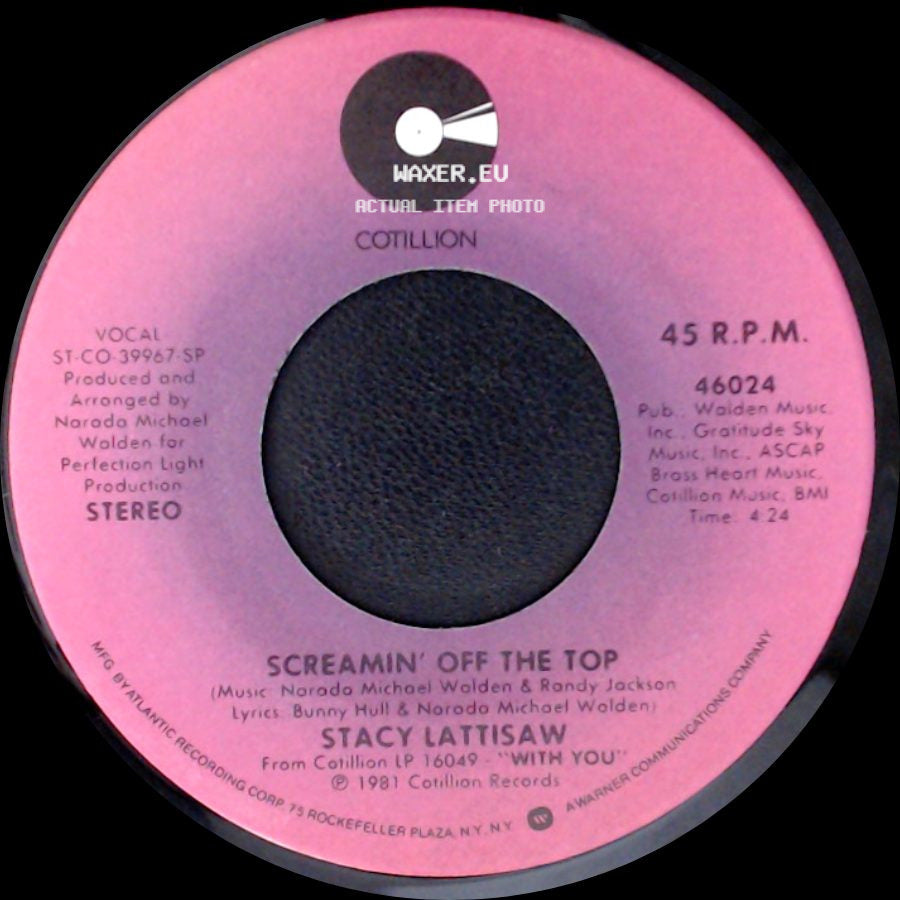 Stacy Lattisaw - It Was So Easy / Screamin' Off The Top side B