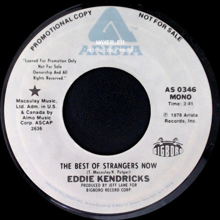 Eddie Kendricks - The Best Of Strangers Now / The Best Of Strangers Now side B
