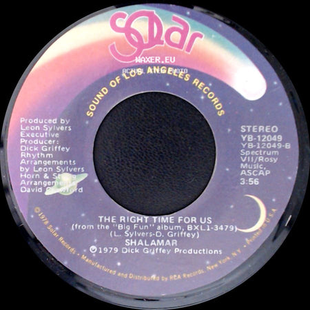 Shalamar - The Right Time For Us / I Owe You One side A