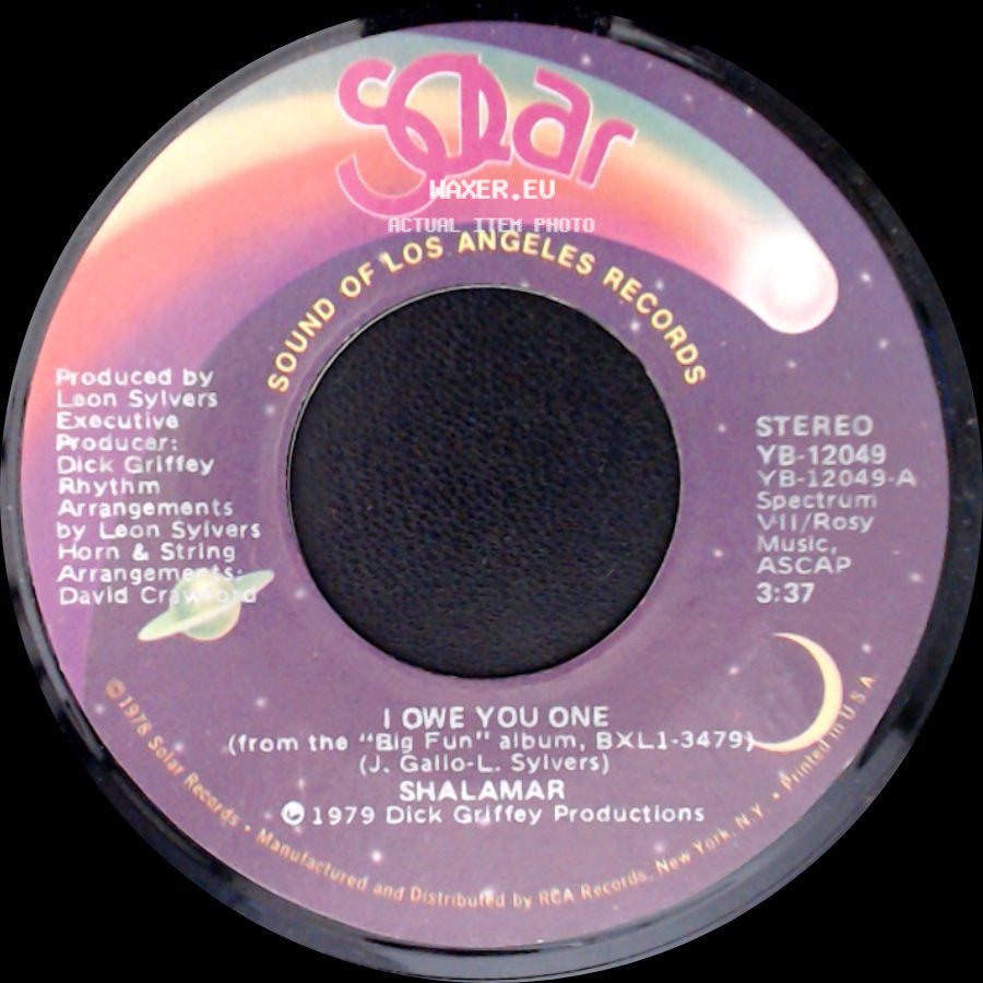 Shalamar - The Right Time For Us / I Owe You One side B