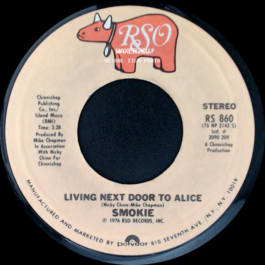 Smokie - When My Back Was Against The Wall / Living Next Door To Alice side B