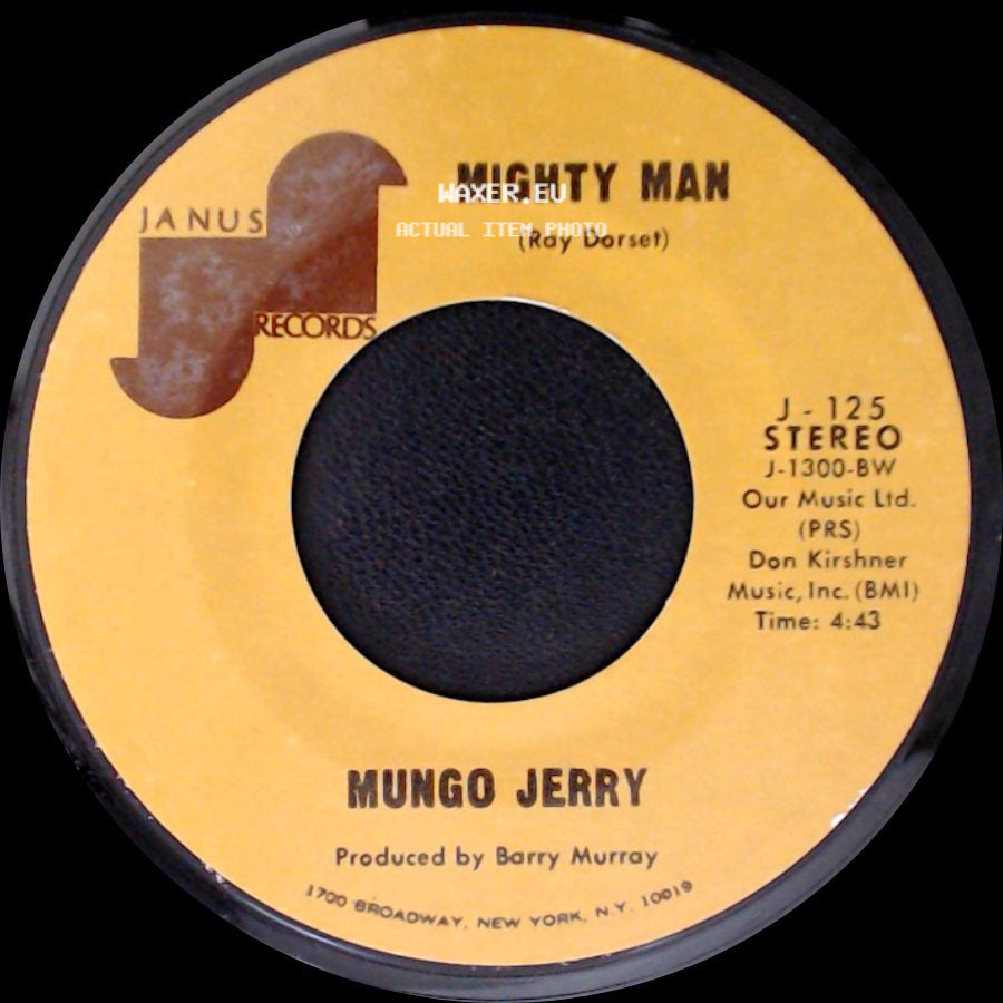 Mungo Jerry - Mighty Man / In The Summertime side A