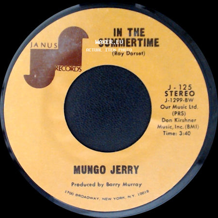 Mungo Jerry - Mighty Man / In The Summertime side B