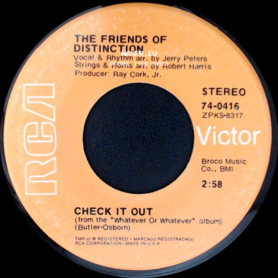 The Friends Of Distinction - I Need You / Check It Out side B