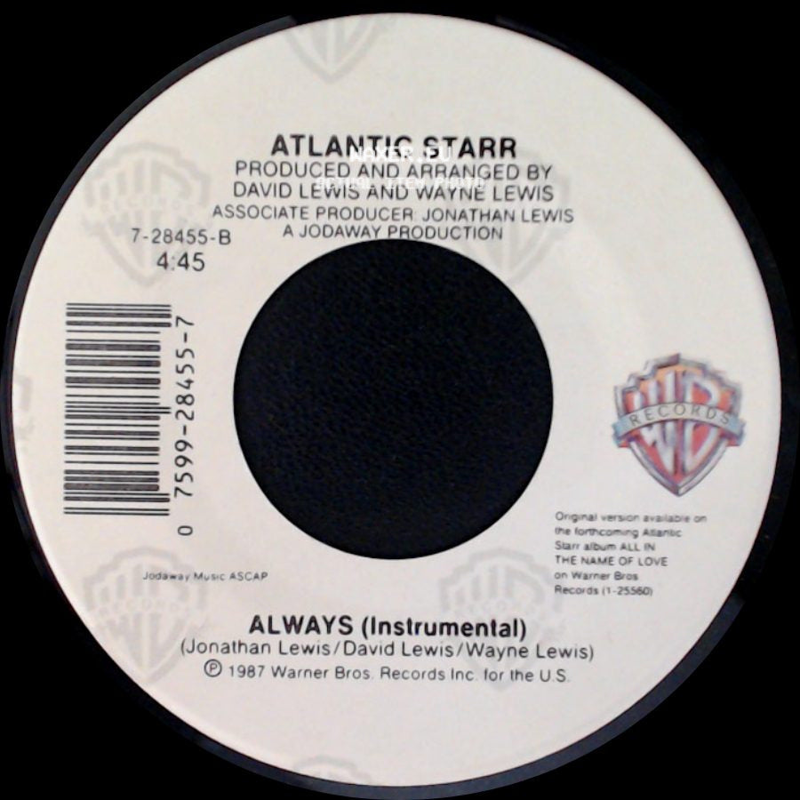 Atlantic Starr - Always (Instrumental) / Always side A