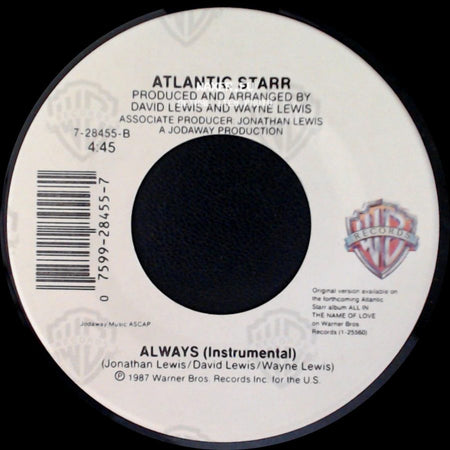 Atlantic Starr - Always (Instrumental) / Always side A