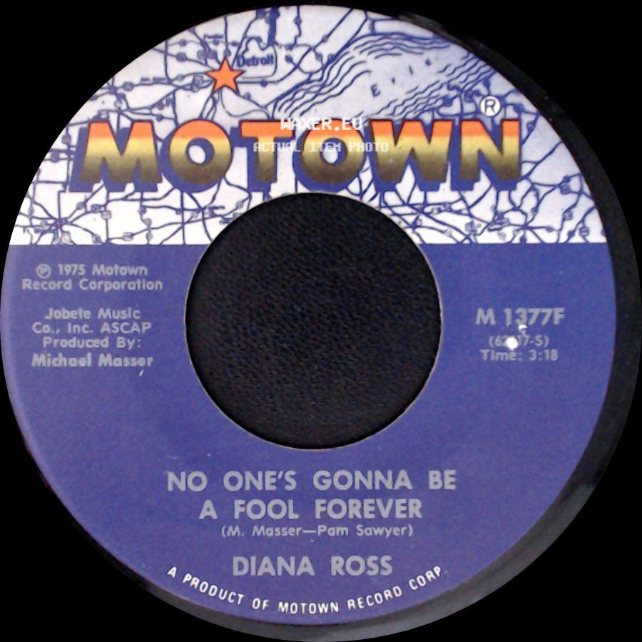 Diana Ross - Theme From Mahogany (Do You Know Where You're Going To) / No One's Gonna Be A Fool Forever side B