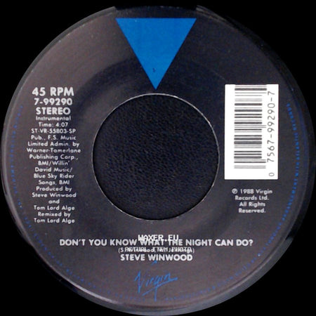 Steve Winwood - Don't You Know What The Night Can Do? / Don't You Know What The Night Can Do? side A