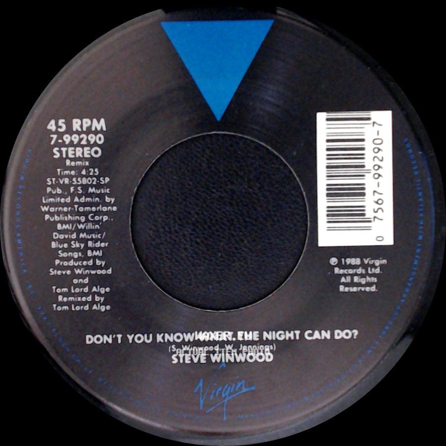 Steve Winwood - Don't You Know What The Night Can Do? / Don't You Know What The Night Can Do? side B