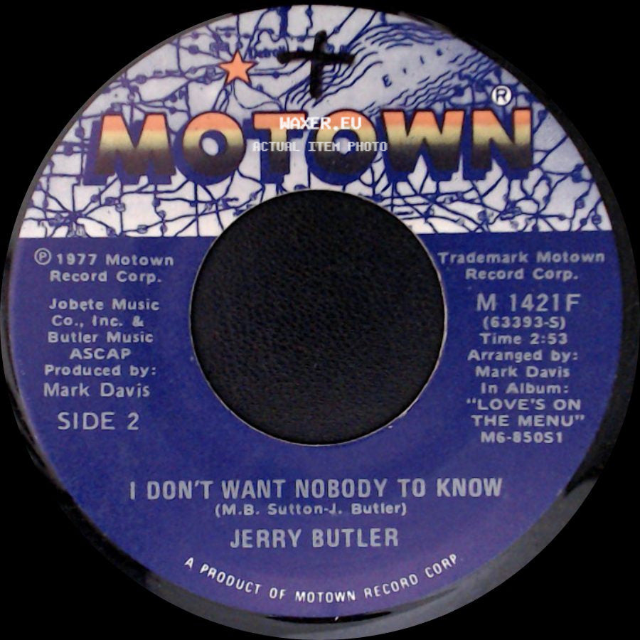 Jerry Butler - Chalk It Up / I Don't Want Nobody To Know side B
