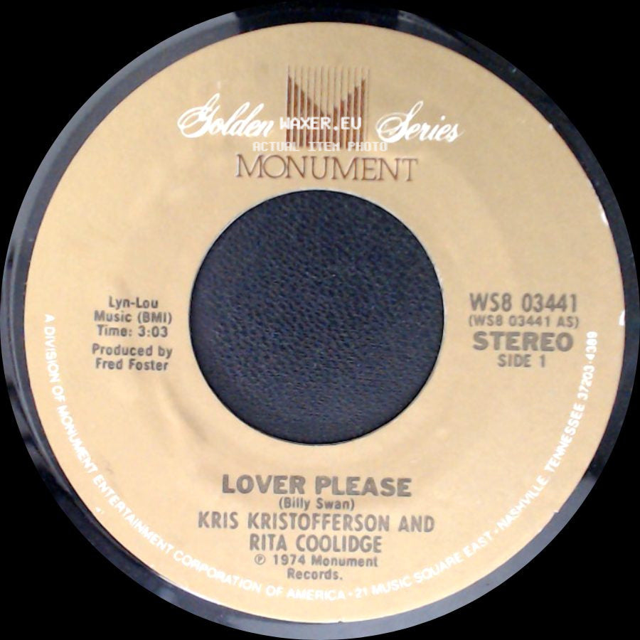Kris Kristofferson And Rita Coolidge / Kris Kristofferson - Lover Please / For The Good Times side A