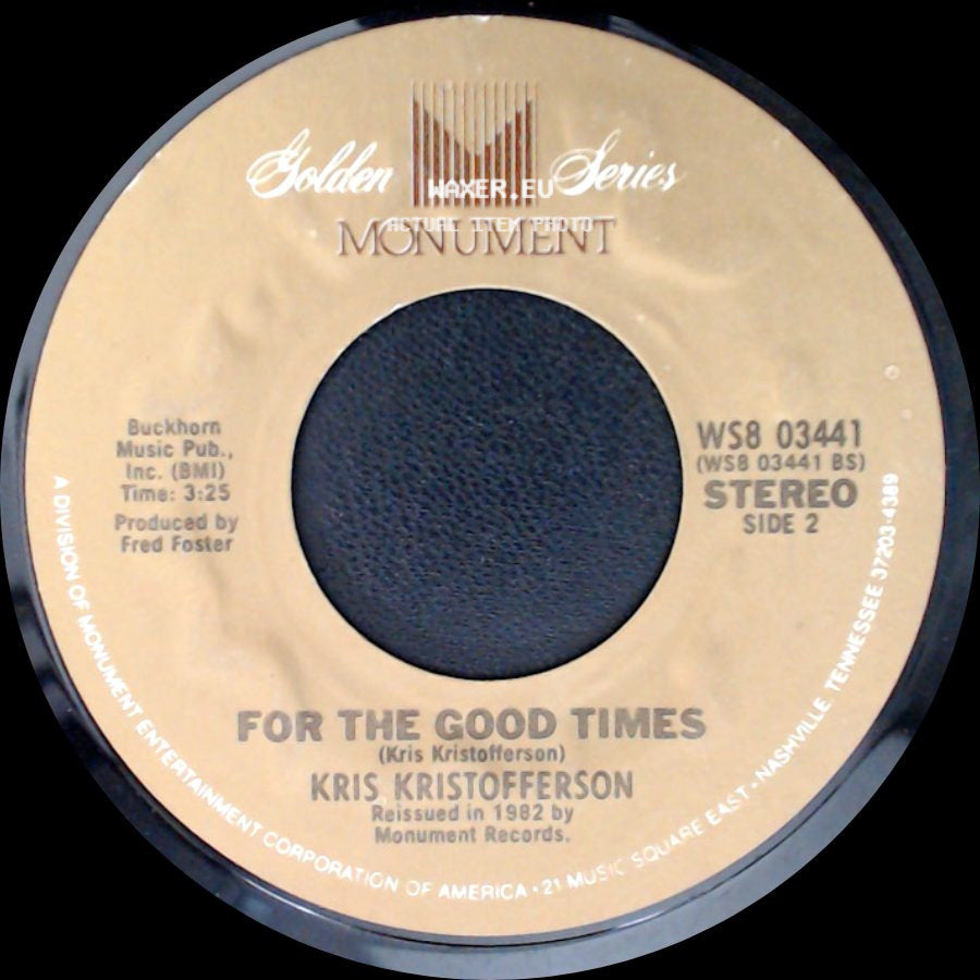 Kris Kristofferson And Rita Coolidge / Kris Kristofferson - Lover Please / For The Good Times side B