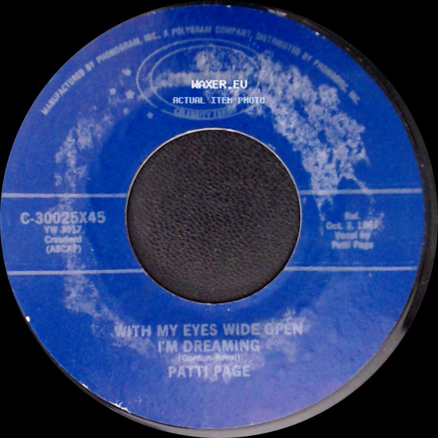 Patti Page - With My Eyes Wide Open I'm Dreaming / The Tennessee Waltz side A