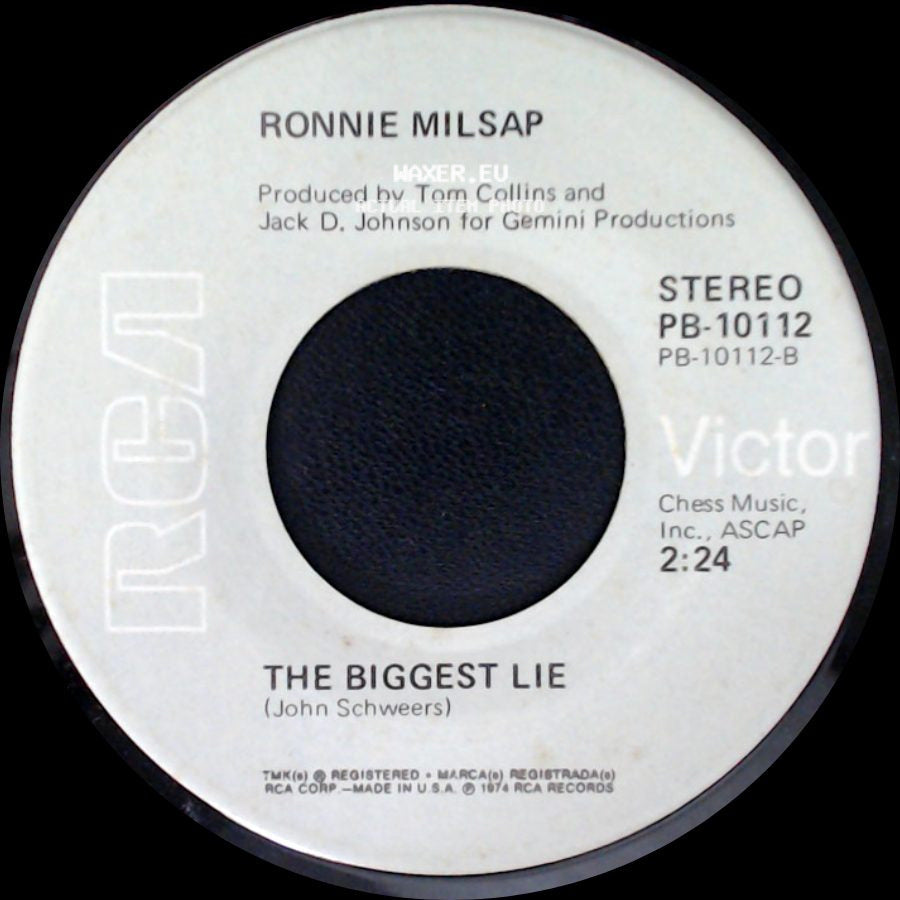 Ronnie Milsap - The Biggest Lie / (I'd Be) A Legend In My Time side A