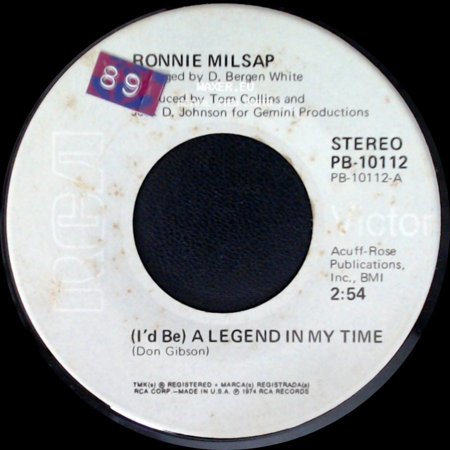 Ronnie Milsap - The Biggest Lie / (I'd Be) A Legend In My Time side B