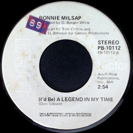 Ronnie Milsap - The Biggest Lie / (I'd Be) A Legend In My Time side B