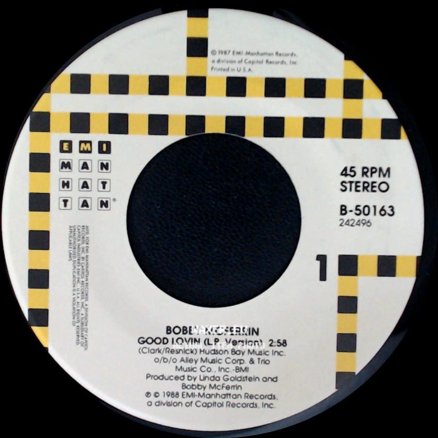 Bobby Mcferrin - Don't Worry Be Happy (Edit Version) / Good Lovin (L.P. Version) side B
