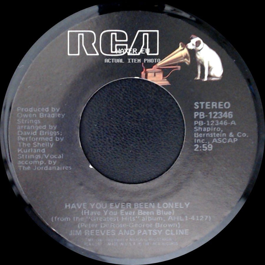 Jim Reeves And Patsy Cline / Jim Reeves - Have You Ever Been Lonely / Welcome To My World side A