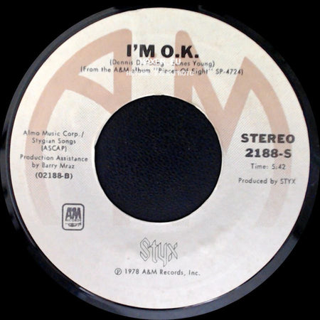 Styx - Babe / I'm O.K. side B