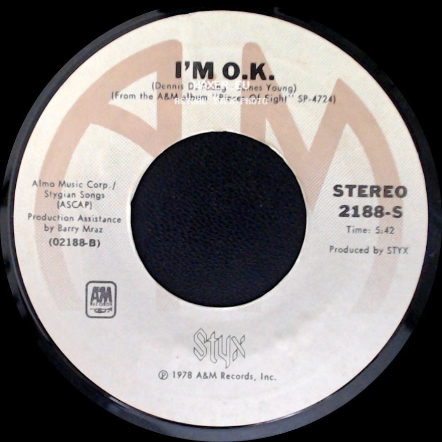 Styx - Babe / I'm O.K. side B