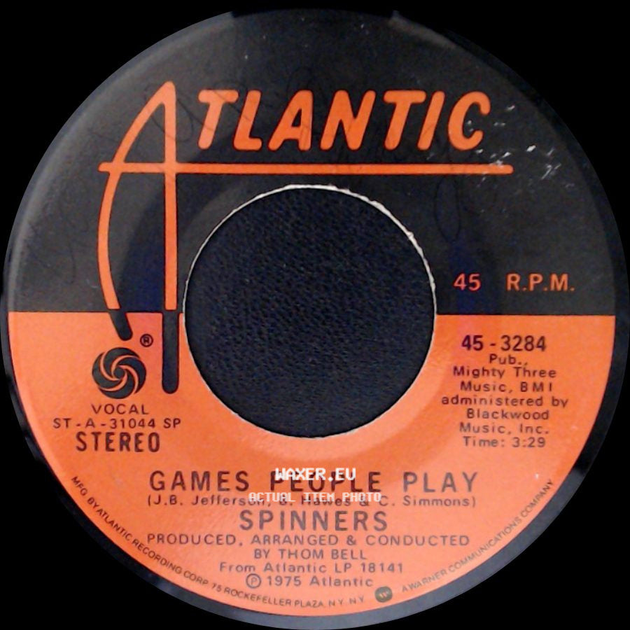 Spinners - Games People Play / I Don't Want To Lose You side A