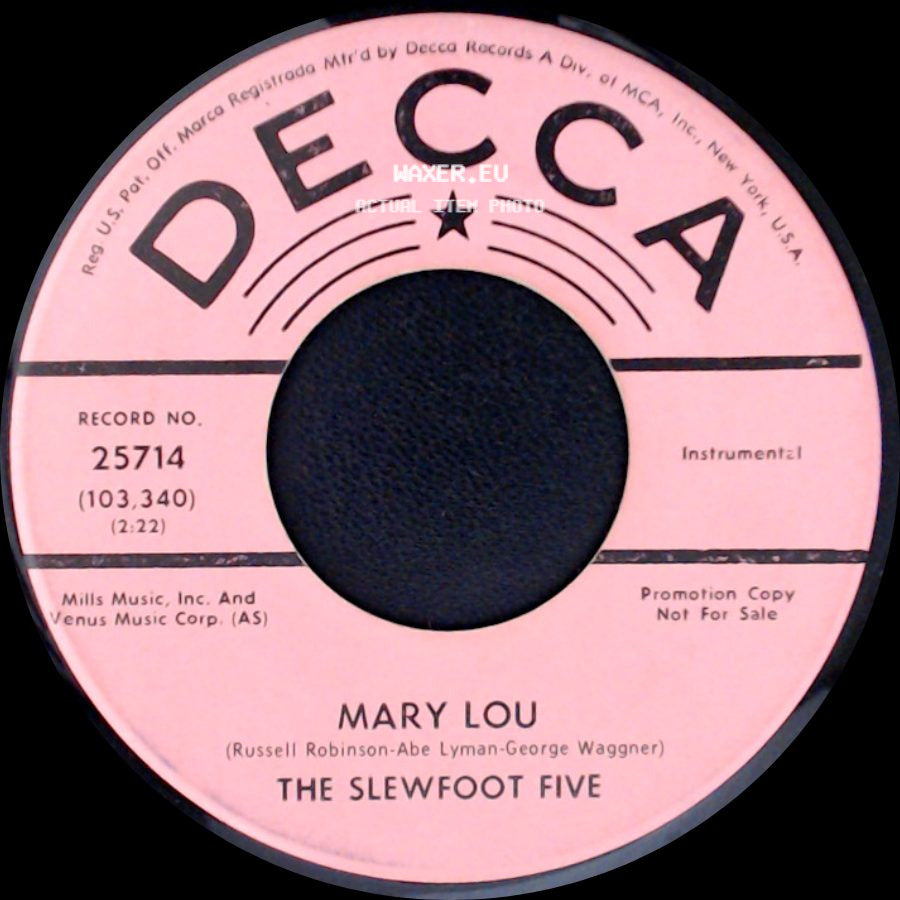 The Slewfoot Five - Side By Side / Mary Lou side B