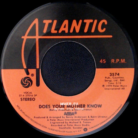 Abba - Kisses Of Fire / Does Your Mother Know side B