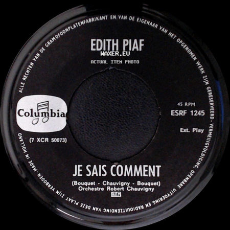 Edith Piaf - Milord / Je Sais Comment side B