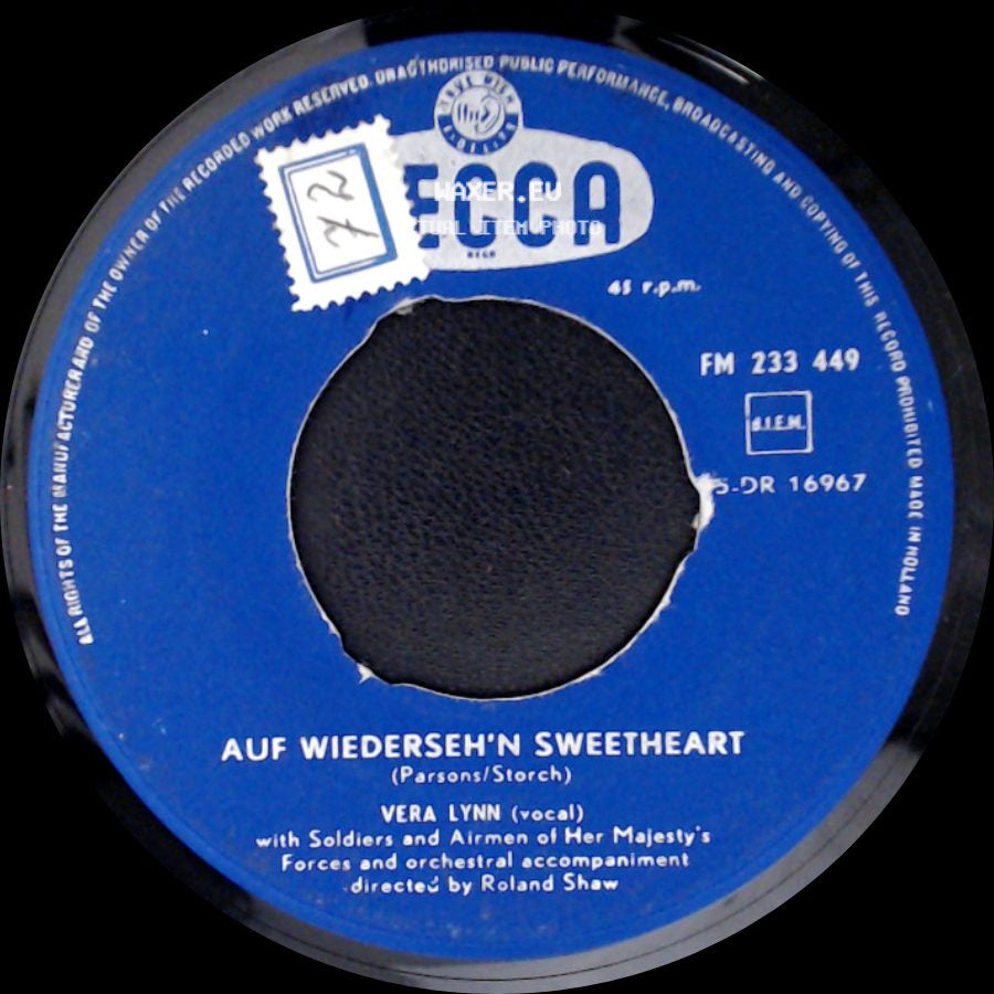 Vera Lynn - From The Time You Say Goodbye / Auf Wiederseh'n Sweetheart side B