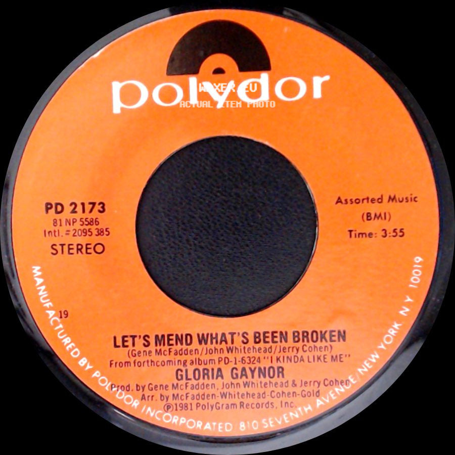 Gloria Gaynor - I Love You Cause / Let's Mend What's Been Broken side B