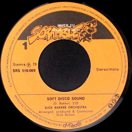 Dick Bakker Orchestra - Soft Disco Sound / This Masquerade side A
