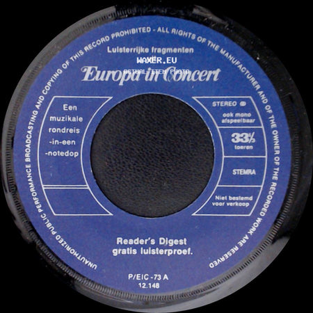 Unknown Artist - Europa In Concert / Unknown Title B side A