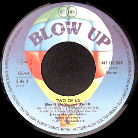 Blue Night Shadow - Two Of Us / Two Of Us side B