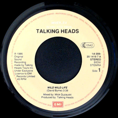 Talking Heads - Wild Wild Life / People Like Us (Movie Version) side A
