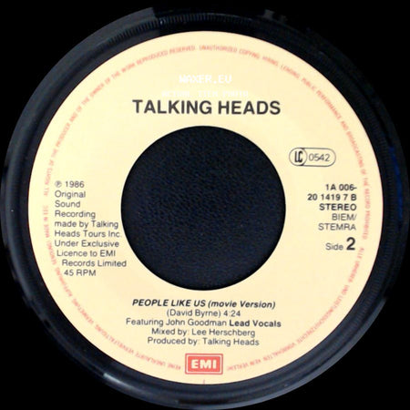 Talking Heads - Wild Wild Life / People Like Us (Movie Version) side B